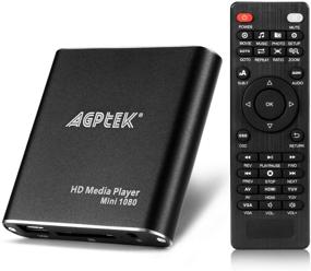 img 4 attached to 🎥 Ultra HDMI Media Player: Black Mini 1080p Full-HD for MKV/RM on HDD USB Drives & SD Cards