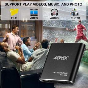 img 2 attached to 🎥 Ultra HDMI Media Player: Black Mini 1080p Full-HD for MKV/RM on HDD USB Drives & SD Cards