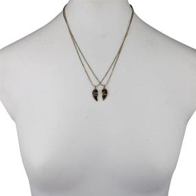 img 1 attached to Stylish and Versatile: Lux Accessories Burnish Detachable Necklace for Girls' Jewelry Collection