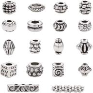 🐼 pandahall 360pcs 18 style spacer beads: craft jewelry making with tibetan alloy metal spacers, antique silver logo