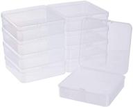 📦 benecreat 10-pack 3.74x3.74x1.18" square clear plastic bead storage containers with lid - ideal for crafts, beads, coins, jewelry, and watch findings logo