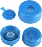 💧 5pcs water jug cap 55mm - blue screw lid for gallon drinking water bottles - replacement, reusable & sealing ring included logo