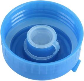 img 1 attached to 💧 5PCS Water Jug Cap 55mm - Blue Screw Lid for Gallon Drinking Water Bottles - Replacement, Reusable & Sealing Ring Included