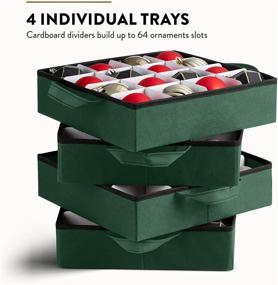 img 2 attached to 🎄 Organize and Protect Your Christmas Ornaments - Underbed Storage Box with Lid and Dividers for 64 Standard Ornaments