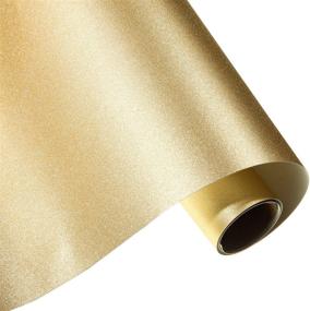 img 4 attached to Golden Glitter Adhesive Vinyl Roll - Perfect for Home Decor, Car Exteriors, and More!