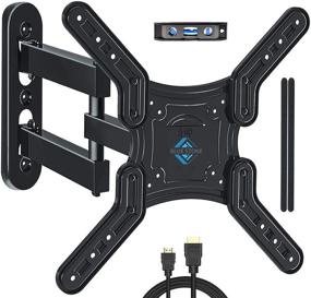 img 4 attached to 📺 Full Motion TV Wall Mount Bracket for 28-55 Inch TVs, BLUE STONE with Swivel Arm, Max VESA 400x400mm, 66 lbs Capacity, Center Design