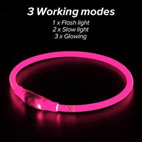 img 3 attached to 🐶 Illumifun LED Dog Collar: USB Rechargeable Glowing Necklace for Small, Medium, and Large Dogs