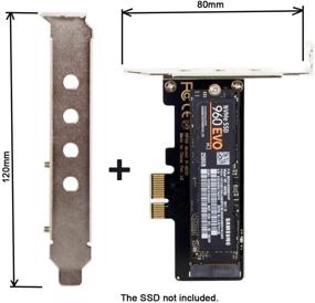 img 2 attached to 💾 Xiwai Low Profile PCI-E 3.0 x1 Lane M.2 NGFF SSD Adapter Card - Boost Nvme AHCI Performance with PCI Express Integration