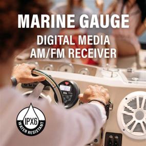 img 3 attached to ⚓️ BOSS Audio MCKGB350W.6 Marine Gauge Receiver and Speaker Package - Weatherproof, IPX6, Bluetooth, USB/MP3, AM/FM, NOAA Weather Band Tuner, 6.5 Inch Speakers, CD-Free