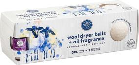 img 1 attached to 🐑 Woolzies Organic Wool Dryer Balls: 3 Pack XL + Lavender Essential Oil – All Natural Fabric Softener Balls with 100% New Zealand Wool