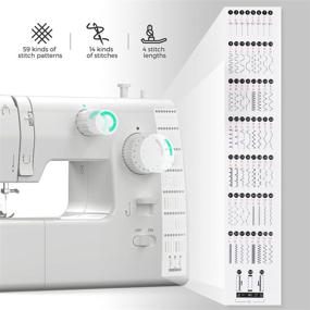 img 3 attached to 🧵 Aonesy Sewing Machine: 59 Built-in Stitches, Electric, Mint Green with Sewing Kit - Easy Sewing, Free Arms & Foot Pedal