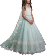 👸 exquisite plwedding lace flower girls dresses: perfect for first communion, princess weddings, and pageants! logo