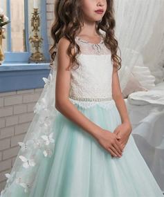 img 2 attached to 👸 Exquisite PLwedding Lace Flower Girls Dresses: Perfect for First Communion, Princess Weddings, and Pageants!