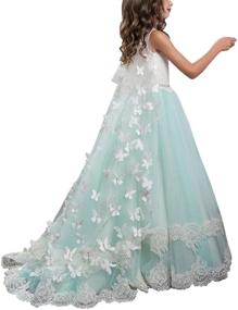 img 3 attached to 👸 Exquisite PLwedding Lace Flower Girls Dresses: Perfect for First Communion, Princess Weddings, and Pageants!