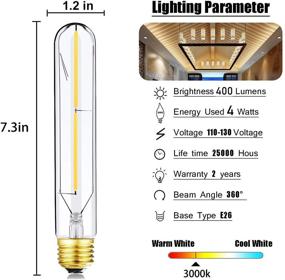 img 3 attached to 💡 HXMLS Tubular Dimmable Filament Equivalent: Unleash the Power of Versatile Lighting