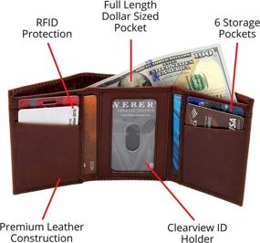 img 3 attached to WEBERS PREMIER LEATHER Trifold Bass Wallet Men's Accessories