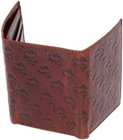 img 1 attached to WEBERS PREMIER LEATHER Trifold Bass Wallet Men's Accessories