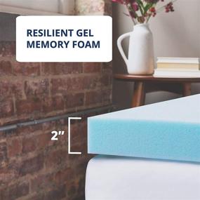 img 3 attached to 😴 Cal King ViscoSoft 2 Inch Response Gel Memory Foam Mattress Topper - Enhancing your Comfort with a Premium Mattress Pad