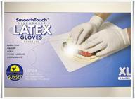 🧤 high-quality disposable xl-large latex gloves [100pcs/pack] - food service grade, smooth touch, non-sterile logo