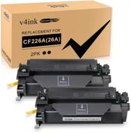 🖨️ v4ink 2-pack compatible 26a toner cartridge: premium black ink for hp pro m402/m426 printers logo