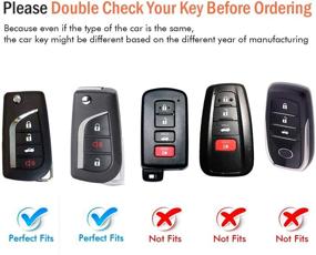 img 3 attached to 🔑 Protective Autophone for Toyota Key Fob - Durable TPU Cover with Keychain - 360 Degree Protection - Compatible with Fortuner, Tundra, Camry, RAV4, Highlander, Corolla Smart Key - Red