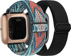 img 4 attached to Olytop Elastic Band Compatible With Fitbit Versa 2/ Fitbit Versa/Versa Lite