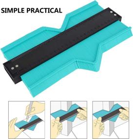 img 2 attached to Arssilee Widen Contour Gauge 10 Inch Profile Duplicator - Green - Perfect Fit, Easy Irregular Copy Ruler for Woodworking, Template & Shape Measuring Tool