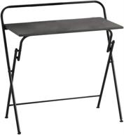 🖥️ 27" foldable home office desk for small spaces - metal frame with plastic coated surface (black) by roomnhome logo