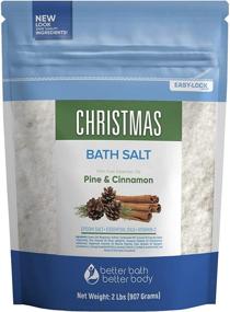 img 4 attached to 🎄 Christmas Bath Salt: 32oz Epsom Salt Blend with Pine, Cinnamon, Peppermint, Clove, Orange Essential Oils, Vitamin C - BPA-Free Pouch, Easy Press-Lock Seal
