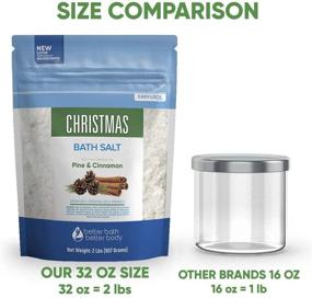 img 2 attached to 🎄 Christmas Bath Salt: 32oz Epsom Salt Blend with Pine, Cinnamon, Peppermint, Clove, Orange Essential Oils, Vitamin C - BPA-Free Pouch, Easy Press-Lock Seal