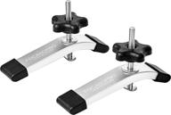 🔩 focandpro t track hold down clamps - premium aluminum double-cut profile t-track clamps - fine sandblast anodized - silver color - woodworking clamps 2 pack logo