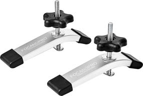 img 4 attached to 🔩 FOCANDPRO T Track Hold Down Clamps - Premium Aluminum Double-Cut Profile T-Track Clamps - Fine Sandblast Anodized - Silver Color - Woodworking Clamps 2 Pack