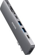 💻 anker powerexpand direct 8-in-2 usb c hub for macbook with thunderbolt 3, 4k hdmi, usb c/a ports, sd/microsd reader, lightning audio логотип