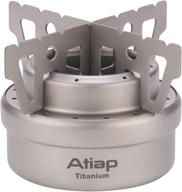 🔥 atiap alcohol stove: titanium ultralight camping stove with cross stand - efficient backpacking stove for outdoor adventures logo