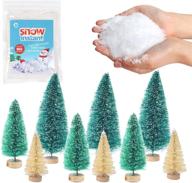 🎄 yiquduo fake snow with 9 pcs christmas trees: perfect christmas decoration and winter crafts логотип