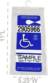 img 1 attached to Handicap Placard Protector Holder Disabled Hook Clear 11