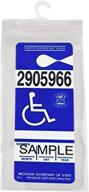 handicap placard protector holder disabled hook clear 11 logo