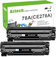 🖨️ premium aztech compatible toner cartridge for hp 78a ce278a | hp laserjet p1606dn mfp m1536dnf p1606 m1536 p1560 p1566 printer | black ink | 2-pack logo