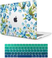 👜 blue grass two l hard shell case with silicon keyboard cover for macbook air 13 13.3 inch - a1466 a1369: stylish protection logo