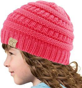 img 3 attached to 🧢 Cozy Chunky Stretchy Slouch Beanie Hat - Perfect Boys' Accessory!