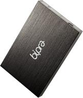 bipra 100gb usb 2.0 external slim hard drive - black | ntfs compatible | 2.5-inch portable pocket hdd logo