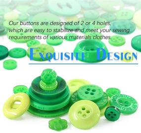 img 2 attached to 🎄 Glarks 1000-Piece Green Christmas Craft Resin Buttons - Perfect for Sewing, Scrapbooking & DIY Decorations!