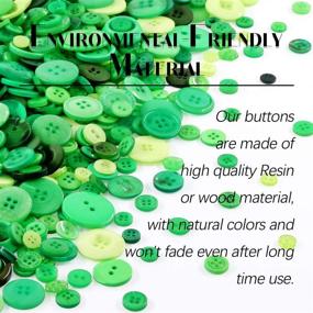 img 1 attached to 🎄 Glarks 1000-Piece Green Christmas Craft Resin Buttons - Perfect for Sewing, Scrapbooking & DIY Decorations!