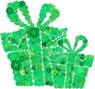 🎄 glarks 1000-piece green christmas craft resin buttons - perfect for sewing, scrapbooking & diy decorations! logo