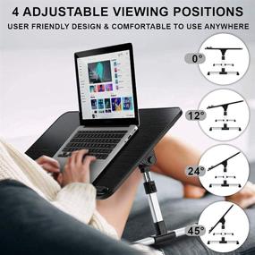 img 4 attached to SUNFICON Foldable Standing Adjustable Breakfast Laptop Accessories