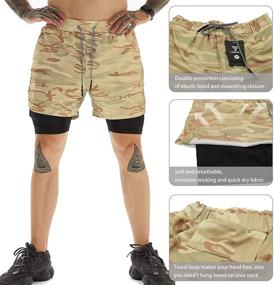 img 3 attached to OEBLD Athletic Shorts Workout Running Men's Clothing for Active