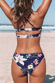 img 2 attached to 👙 CUPSHE Low Rise Cutout Criss Cross Bikini Swimsuit Sets for Women