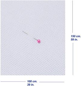 img 3 attached to 🧵 Large White Aida Cloth 14 Count - SEL&M Cross Stitch Fabric 59 x 39 inch - Classic Reserve Canvas - DIY Home Embroidery Fabric for Cross Stitch