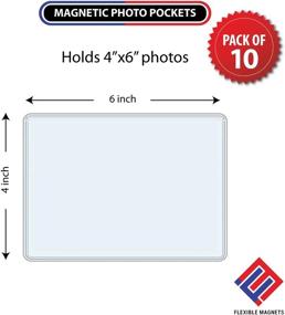 img 1 attached to 📸 Magnetic Photo Holders for Refrigerator - Magnetic Picture Frames - White Magnetic Pockets - Holds 4x6 Photos (10-Pack)