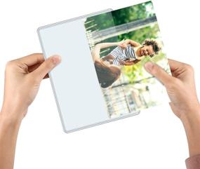 img 3 attached to 📸 Magnetic Photo Holders for Refrigerator - Magnetic Picture Frames - White Magnetic Pockets - Holds 4x6 Photos (10-Pack)